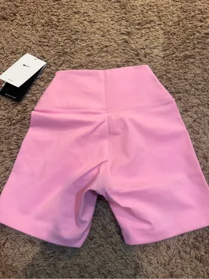 Nike Shorts Pink High Waisted Bike XS NWT Dri-FIT Athletic Workout Yoga thumbnail 6
