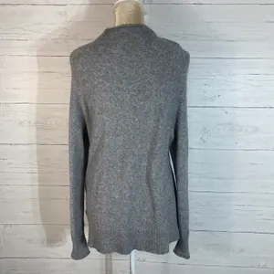 J. Crew gray fuzzy merino wool blend sweater womens size M thumbnail 7