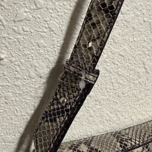 Topshop Finley Faux‎ Snakeskin Baguette Shoulder Bag Grey Black Snake Print thumbnail 8