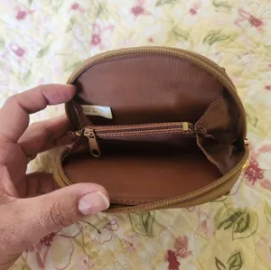 Brown Textured Coin Purse #021 Tan thumbnail 4