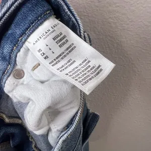 American Eagle Outfitters Distressed High-Rise Blue Jeans thumbnail 8