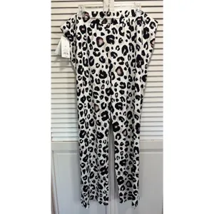 Stars Above Leopard Print Pajama Pants Size 2X Wide Leg Elastic/Tie Waist thumbnail 4
