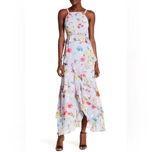 Rachel Roy purple lavender floral garden party ruffle maxi dress thumbnail 2