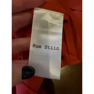Rue Stiic Aubrey Mini Dress Women Medium Orange One Shoulder Ruched Anthro thumbnail 9
