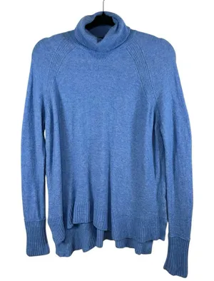 J. CREW Blue Wool Alpaca Blend‎ Turtleneck Long Sleeve Sweater Size Small thumbnail 1