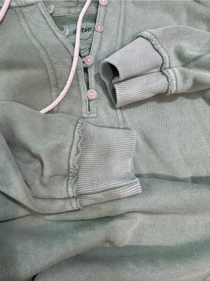 aerie Sage Green Beach Weekend Hooded Pullover oversized hoodie thumbnail 5
