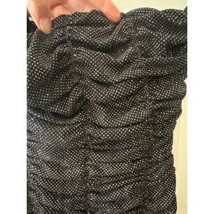 Sau Lee Farrah Black‎ Sparkle Strapless Ruched Midi Dress NWT Size 0 thumbnail 7
