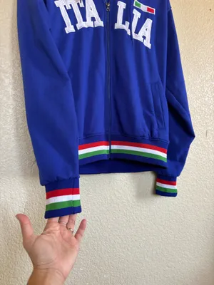 90s Italia Italy blue zip up hoodie thumbnail 4