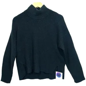Abercrombie & Fitch Black Ribbed Knit Pullover Mock Neck Turtleneck Sweater Sz M thumbnail 1