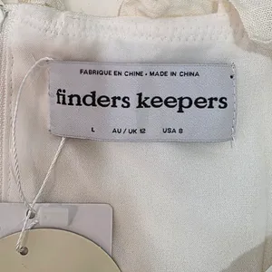 Finders Keepers Urban Outfitters White Lace Up Robin Mini Dress Women Size L (8) thumbnail 3
