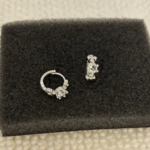 13mm CZ Small Hoop Earrings for Men Women Hip Hop Punk Streetwear Unisex Earring thumbnail 4