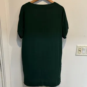 Madewell Forest Green V-Neck Short Sleeve dress thumbnail 4