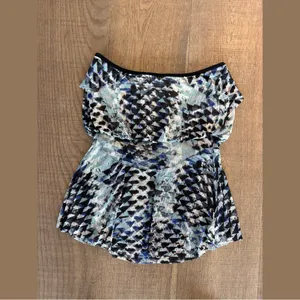free people printed strapless draped embellished tube top thumbnail 2