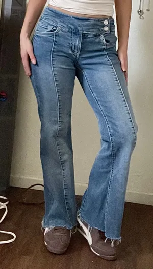 Garage Medium Blue Low Rise Jeans thumbnail 1