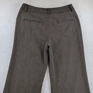 Sandro Sportswear Brown Micro Check Wide‎ Leg Trousers Size 6 Dark Academia thumbnail 5