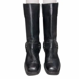 Pintainho Black Leather Moto Harness Boots Shoes 36 thumbnail 3