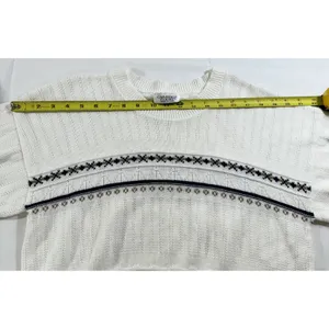 VTG 80s Carriage Court USA‎ Old Stock Cable Knit Ski Sweater Baggy Style- M thumbnail 3