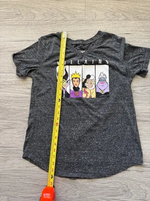 Disney Black Short Sleeve Villains Graphic Tee with Purple & Yellow Accents thumbnail 4