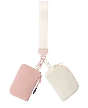 GlowByRose Blush Pink & Off-White Wallet Keychain Set thumbnail 1