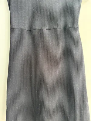 Abercrombie & Fitch Black Ribbed Fit & Flare Short Sleeve Dress thumbnail 7