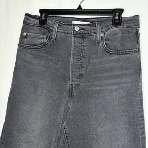 Levi’s Black Ribcage Straight Ankle Jeans thumbnail 4