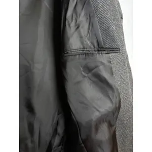 Uniqlo Herringbone Car Coat Charcoal Grey Button Front Overcoat thumbnail 10