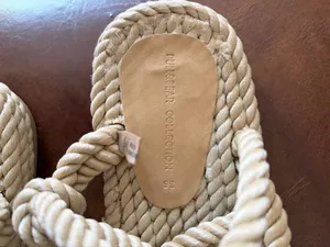 Pull&Bear rope sandals twisted rope-style uppers and jute-wrapped sole size 36 thumbnail 5