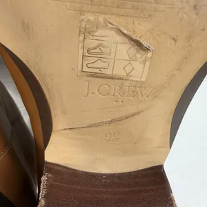 J.Crew Sz 9.5‎ Reagan Leather Ankle Boots Brown Leather Booties Women's G7871 thumbnail 12
