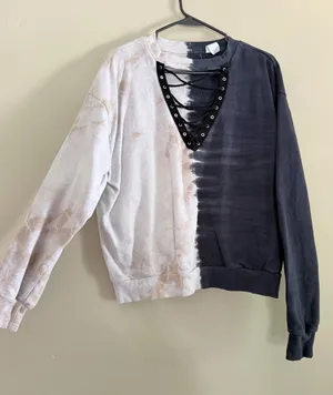 Tie Dye Lace Up Sweatshirt thumbnail 1