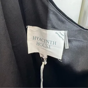 Tuckernuck HYACINTH HOUSE Black Velvet One Shoulder Araminta‎ Jumpsuit READ med. thumbnail 5