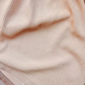 Tan Ribbed Asymmetrical Handkerchief Hem Tube Top Strapless Crop Top Small thumbnail 5