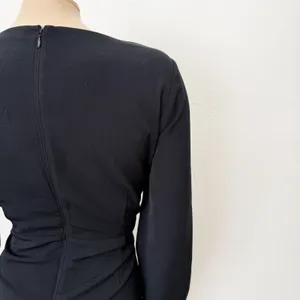 [Abercrombie & Fitch] Black Long Sleeve Cutout Tie Front Mini Dress NWT Sz Large thumbnail 9