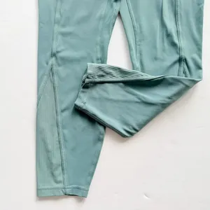 Lululemon Align Pant Ribbed Panel High Rise 25" Tidewater Teal Size 8 Yoga Gym thumbnail 7