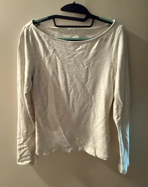 CSB Boat neck long sleeve top White Size XL thumbnail 1