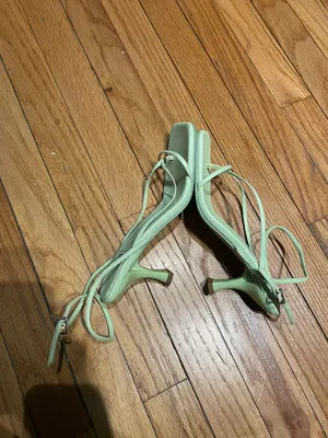 Jeffrey Campbell Fluxx In Green Mint colorful kitten low heel y2k square coquett thumbnail 5