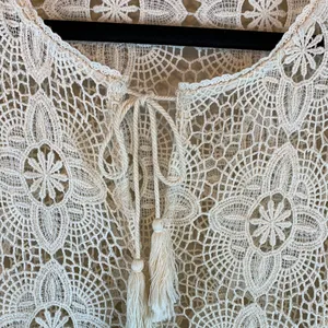 Altar'd State womens crochet blouse sz M boho cottage core hippie girly preppy thumbnail 5