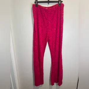 NWOT Free People All Day Lace Flare‎ Pants by Intimately stretch lace wide leg thumbnail 3