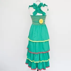Alden Adair. Frida Ruffle‎ Smocked Midi Dress. thumbnail 3