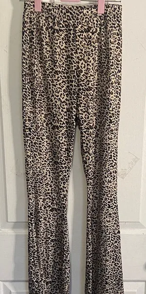 SHEIN Animal Print Straight Leg Pants thumbnail 1