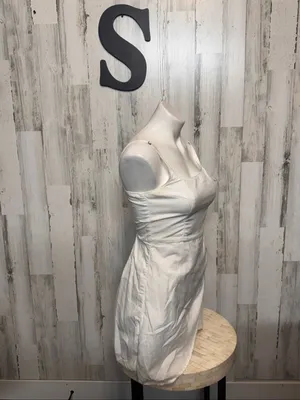 Abercrombie & Fitch White Linen Wrap Skort Dress Romper Womens Size S thumbnail 3