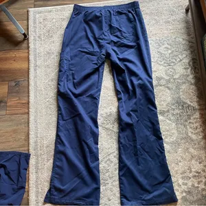 Grey’s Anatomy Navy Blue Boot Cut Flare Cotton Scrub Pants Small thumbnail 5