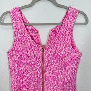 Lilly Pulitzer Target Collab Pink‎ White Paisley Lace Trim V Neck Dress Size 6 thumbnail 7