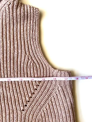 Abercrombie & Fitch XS Brown Sleeveless Turtleneck Ribbed Sweater Vest thumbnail 8