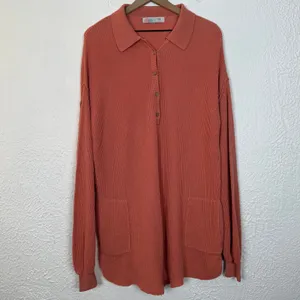 Free People Beach Picnic Sweater Romper Pink Palisades Linen Blend Size Small thumbnail 2