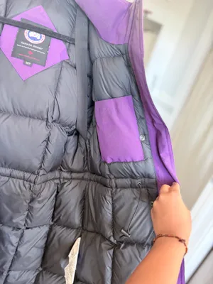 Canada Goose Women’s Purple Down Parka with Fur Trim Hood (XS/TP) thumbnail 4