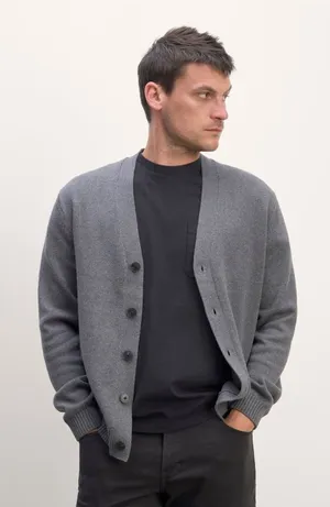 Everlane Classic Cardigan in Everyday Cotton Gray Mens‎ Size S thumbnail 1