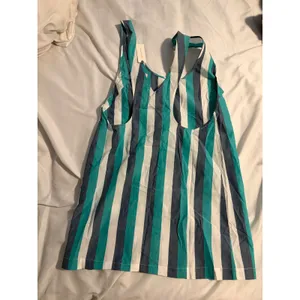 LyreBird Anthropologie Shift Dress Coastal Blue Striped Cotton‎ NWT M thumbnail 5