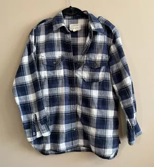 ✨ Current/Elliott Women’s‎ Blue White Plaid The Perfect Shirt Venice Plaid 1 S thumbnail 1