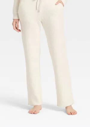 Universal Threads White Cozy Knit Ankle Pants - Alpine Hotel Collection‎ thumbnail 1