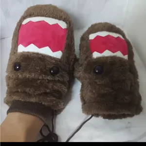 Brown Furry Monster Mittens thumbnail 3